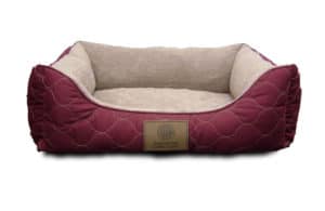 American Kennel Club bolster dog bed burgundy
